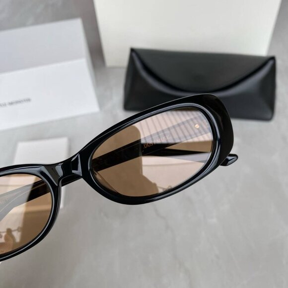 Gentle Monster Black Oval Sunglasses Brown Lens Retro Chic main image 10